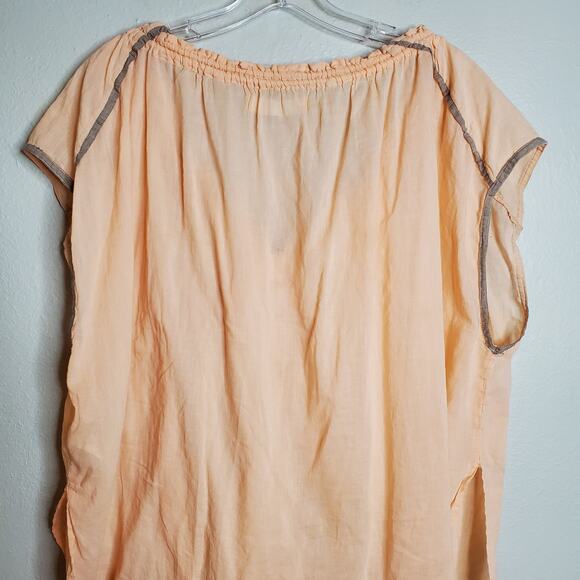 Free People We The Free Tie Front Peasant Top XS Lightweight Cottage Feminine - Picture 9 of 16